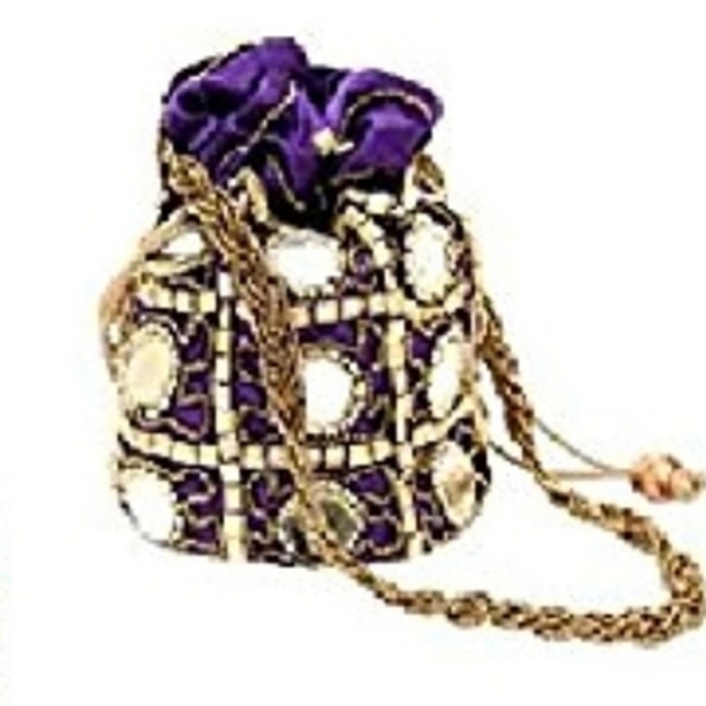💜Royal Purple Potli Drawstring Bag🛍